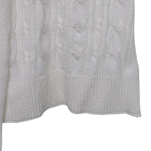 TALBOTS Women's Ivory Cable Knit Scarf - Picture 2 of 6